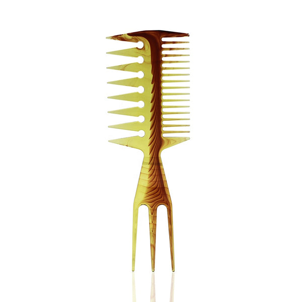 Amber Color Plastic Insert Oil Head Comb