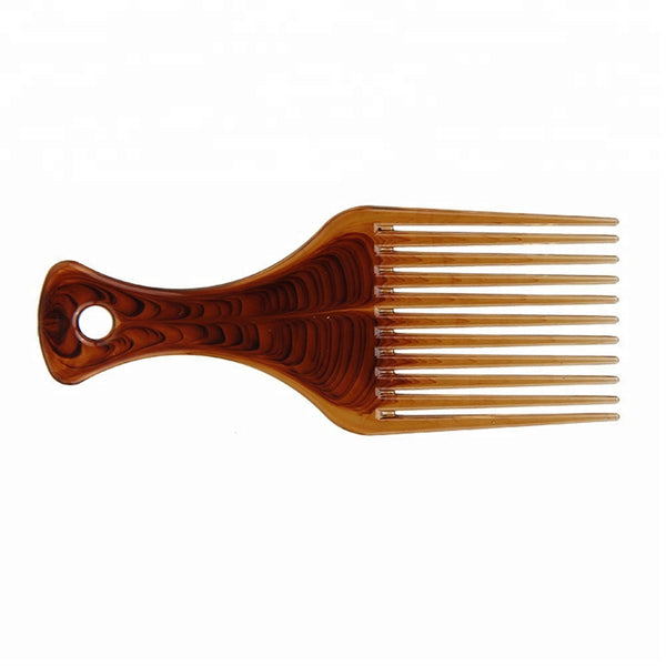 Tangle Hair Brush Beautiful Amber Color Wide Fork Comb