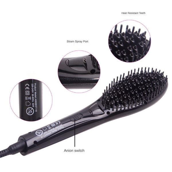 New Anti-Scalding Hair Straightener Brush