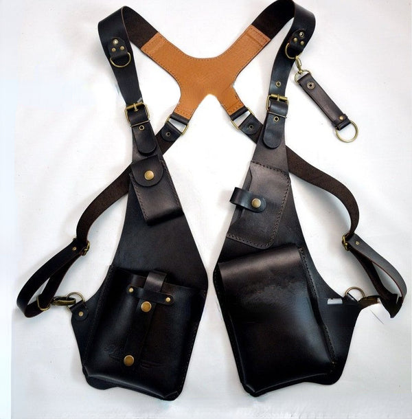 Vintage Leather Straps Shoulder Bags