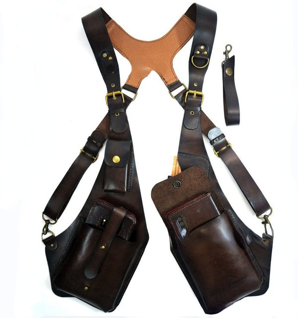Vintage Leather Straps Shoulder Bags