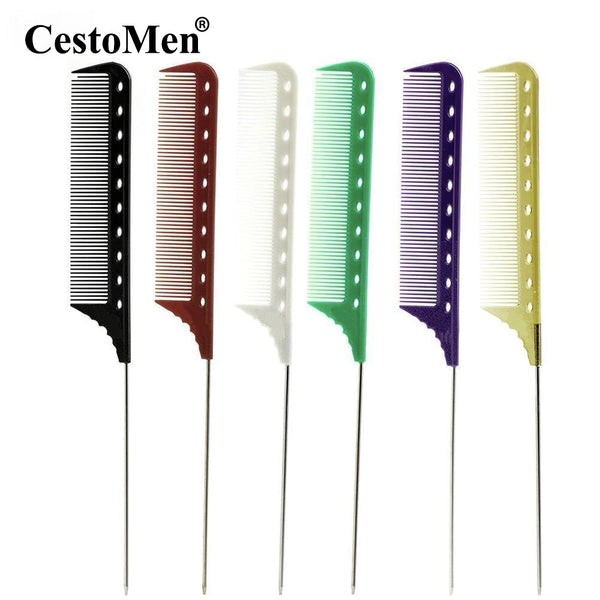 Pro 1pc Stainless Steel Hair Fish Tail Comb