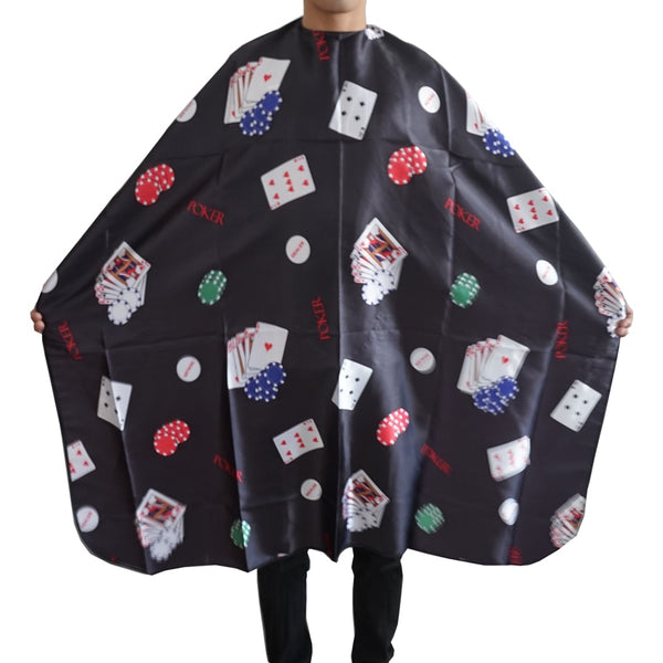 Professional Poker Pattern Hairdressing Cape