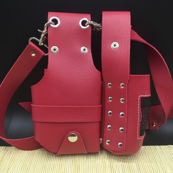 Barber Scissor Waist Bag With Belt PU Leather