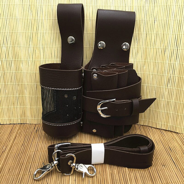 Barber Scissor Waist Bag With Belt PU Leather