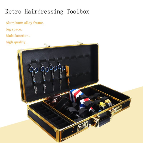 Professional Gold Aluminum Barber Case