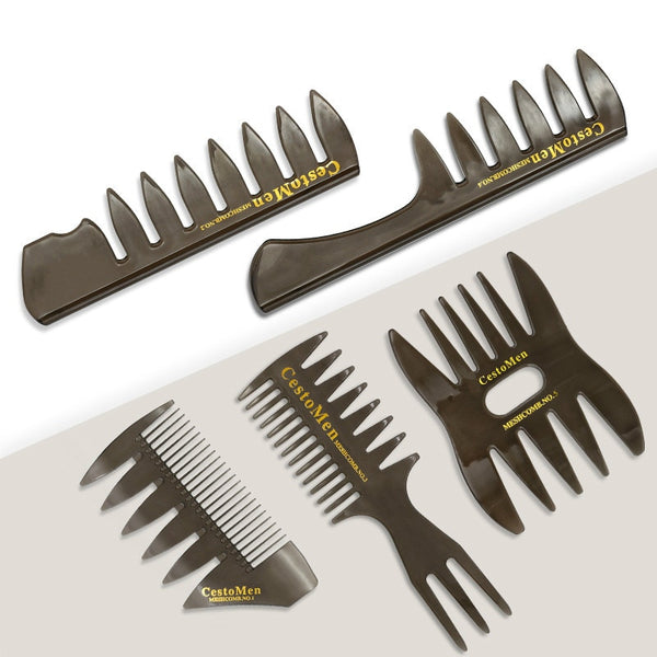 Retro Style Males Hair Brushes Fork Pick Comb