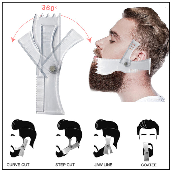 360° Rotatable Beard Stencil Template