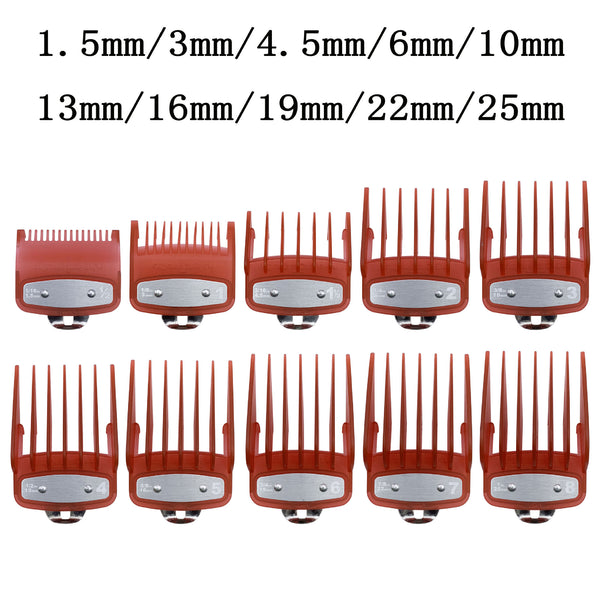 Clear Red 10pcs Clipper Guards For Wahl