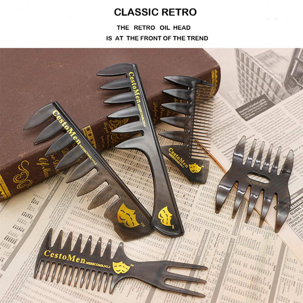 5 PCS Barber Hair Comb Styling Set with Gift Bag