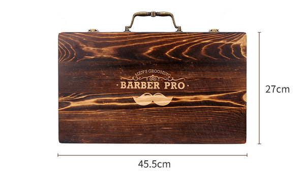 Vintage Suitcase Solid Wood Leather Barber Suitcase
