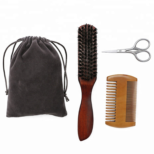 3pcs/set Portable Gift Bag Beard Trimming Kit