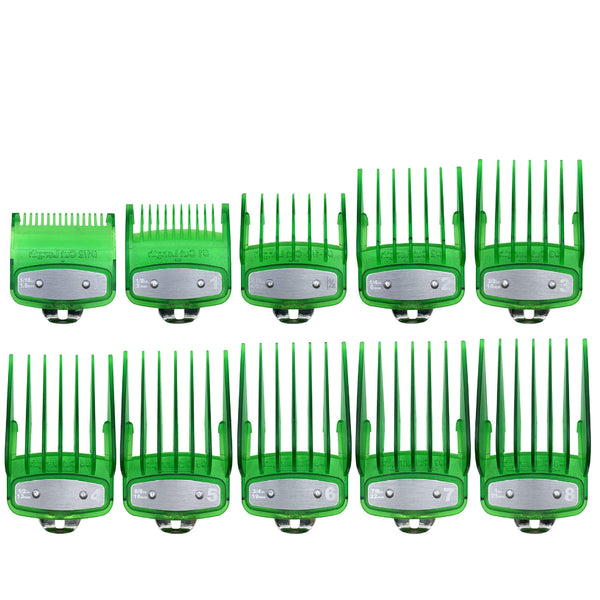 Clear Green 10pcs Clipper Guards For Wahl