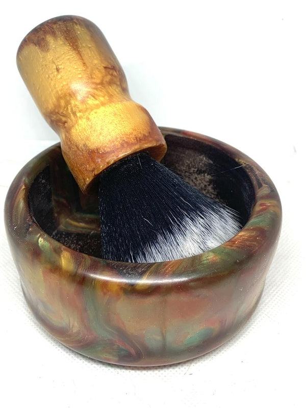 CestoMen Badger shave set, shaving brush with bowl